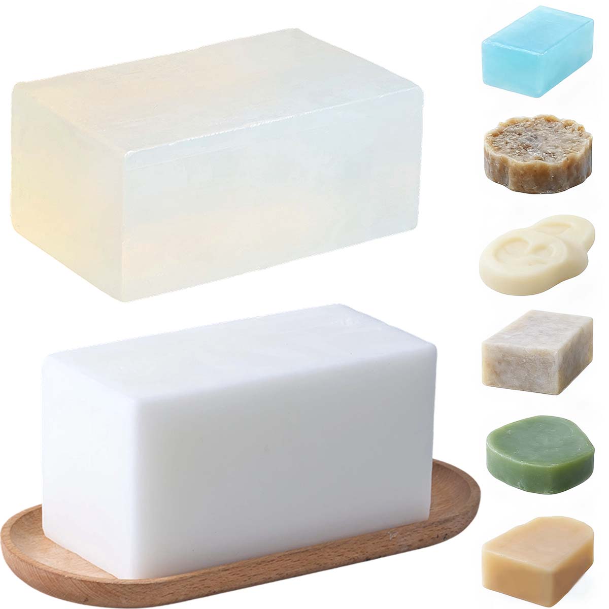 Soap Making Glycerin - 1000g Clear White Soap Base DIY