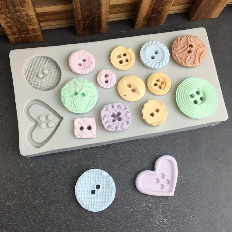 Soap Making Molds - Buttons Shape Silicone Mold Silicone Mold
