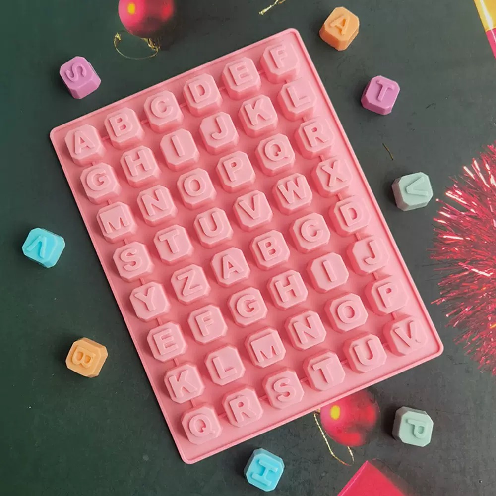 Soap Making Molds - 48 Letter Enghish Alphabet letter Silicone