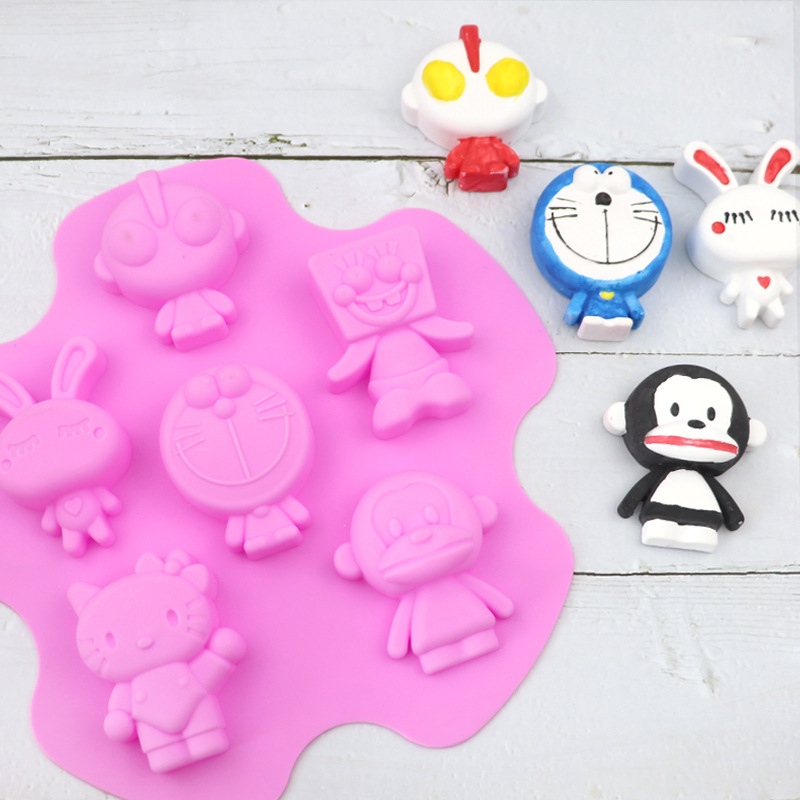 Soap Making Recipes - 1PCS ReadStar 6CA103RD041 6 Cavities Cartoon