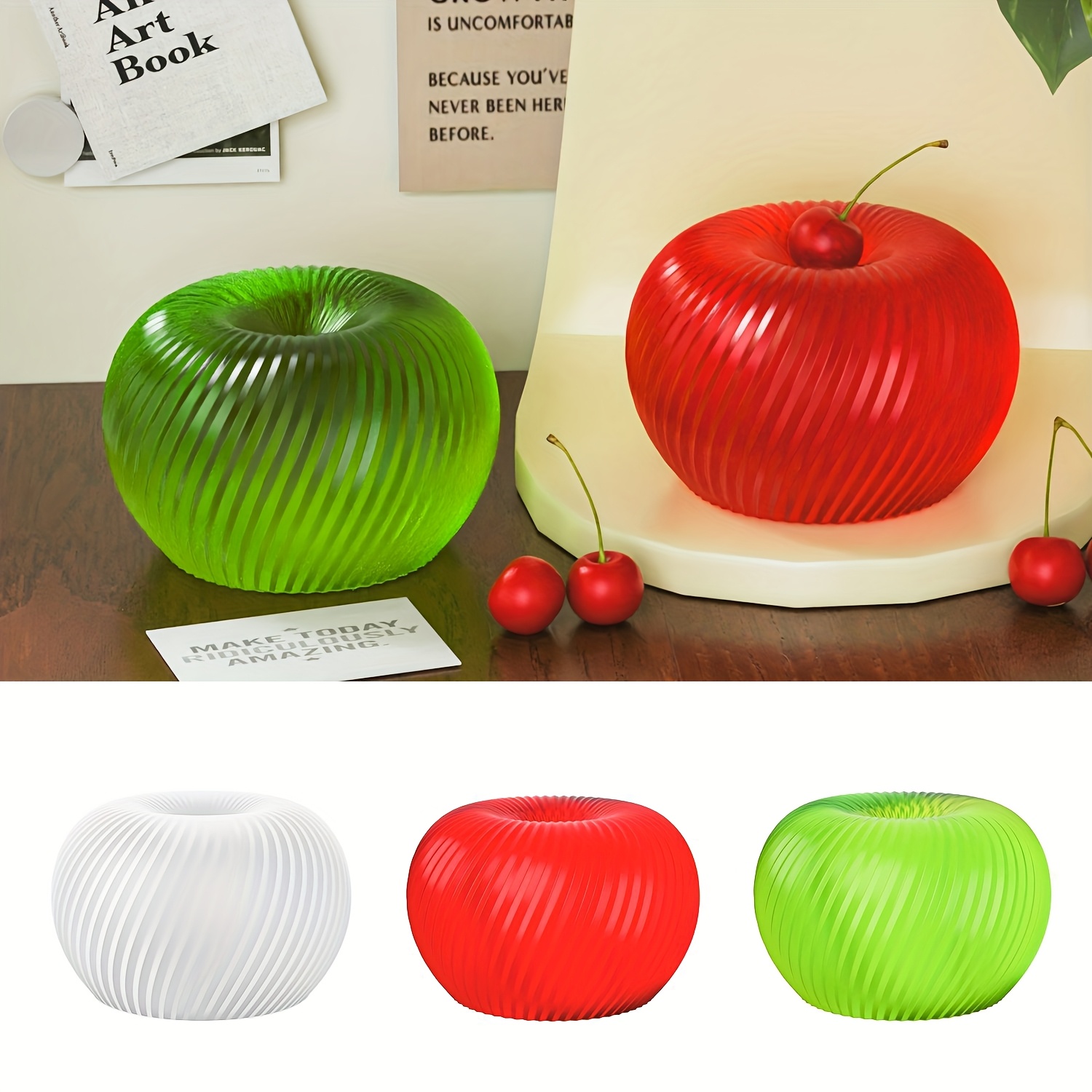 Soap Making Molds - A trendy red apple silicone mold