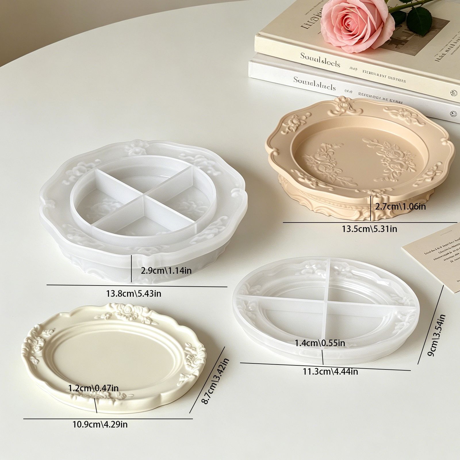 Elegant Vintage Baroque Lace S - Soap Making Molds recension och pris