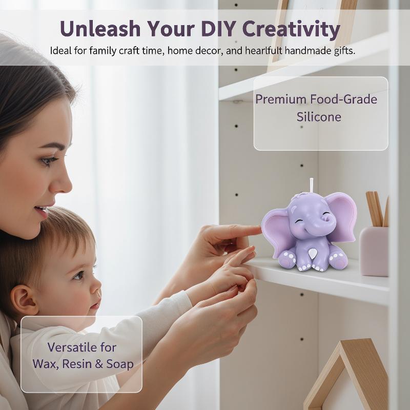 Cute 3D Elephant Silicone Cand - Soap Making Molds recension och pris