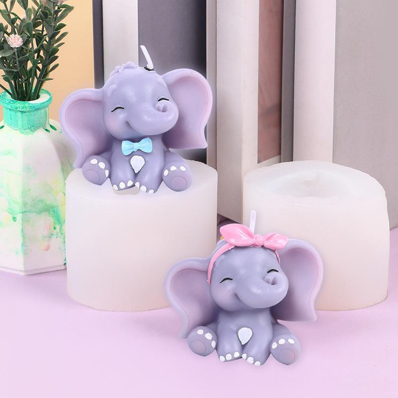 Cute 3D Elephant Silicone Cand - Soap Making Molds recension och pris