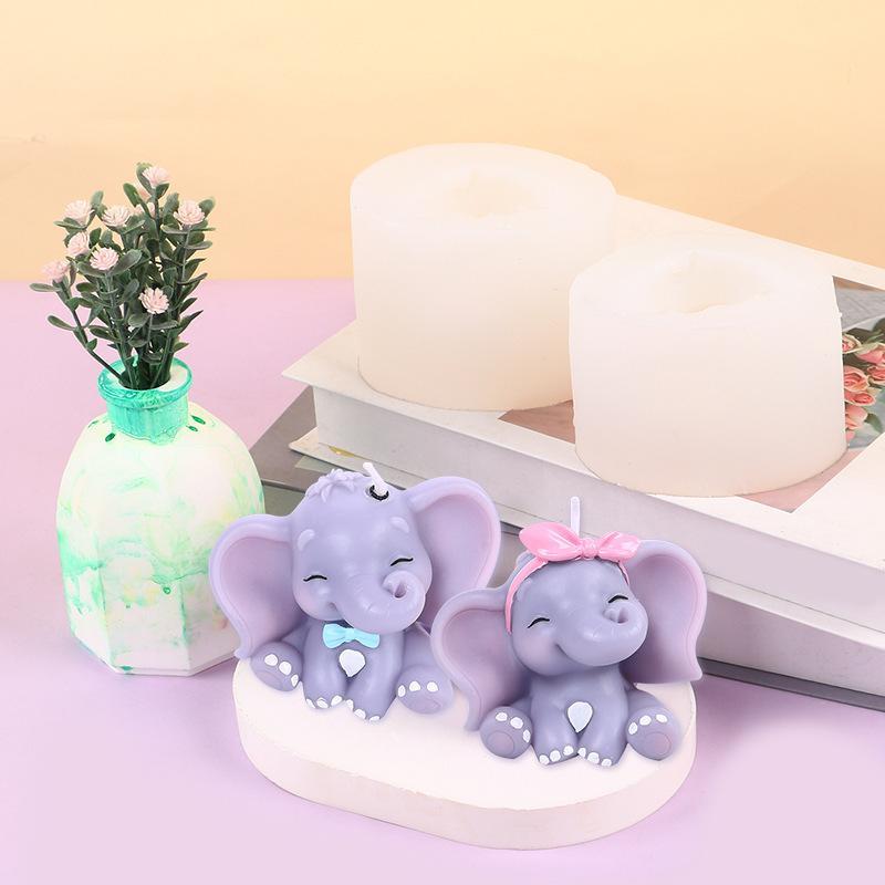 Cute 3D Elephant Silicone Cand - Soap Making Molds recension och pris