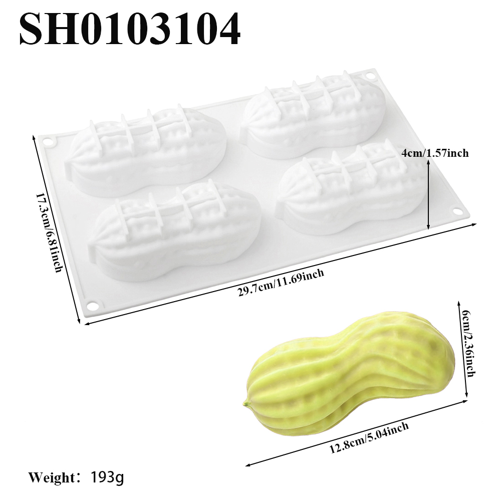 4-Cell Peanut Design Food Grad - Soap Making Recipes recension och pris