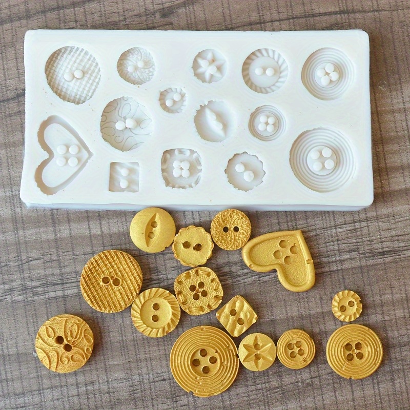 Buttons Shape Silicone Mold Si - Soap Making Molds recension och pris
