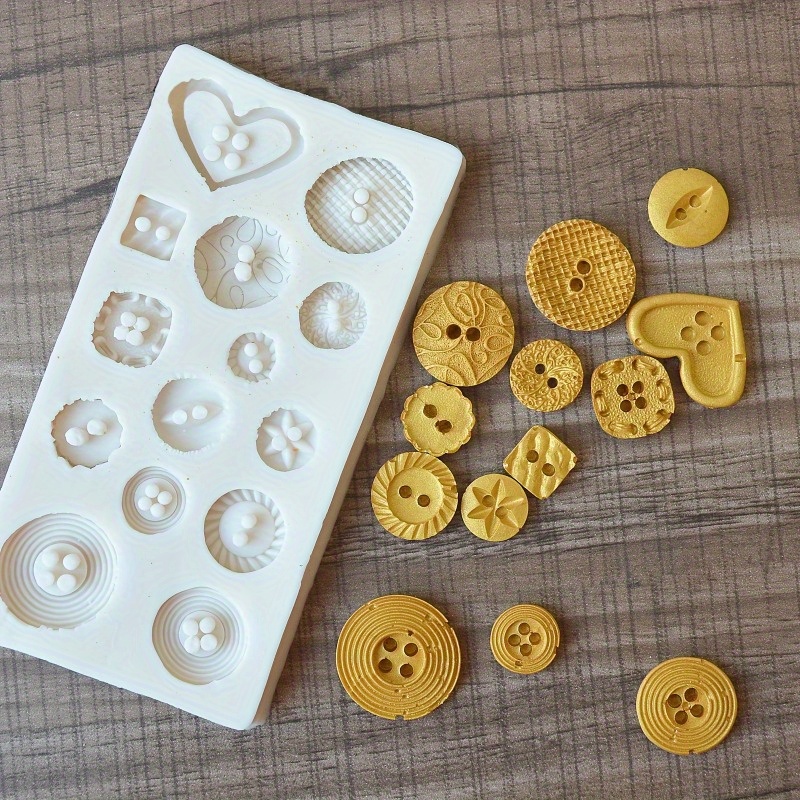 Buttons Shape Silicone Mold Si - Soap Making Molds recension och pris