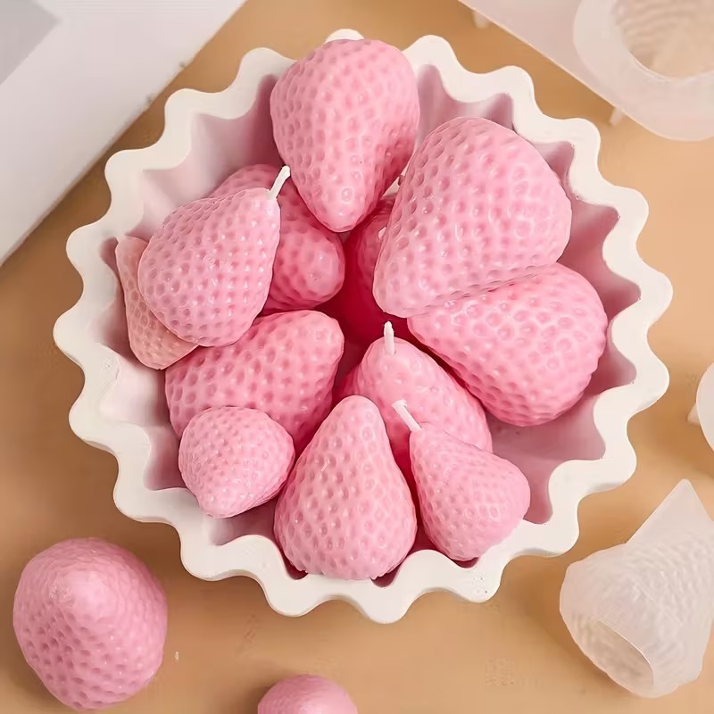 Strawberry Silicone Candle Mol - Soap Making Molds recension och pris