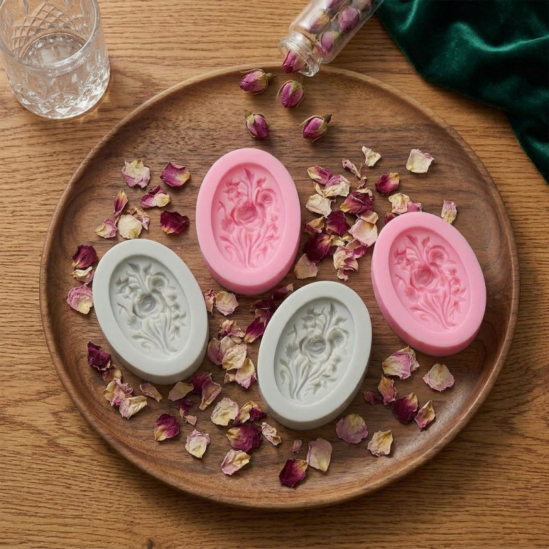 4 Silicone mold with flower sh - Soap Making Molds recension och pris