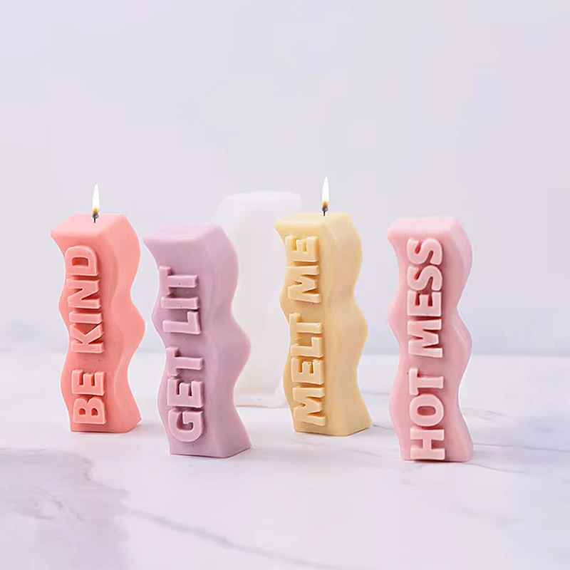 Wave Letter Slogan Candle Sili - Soap Making Recipes recension och pris
