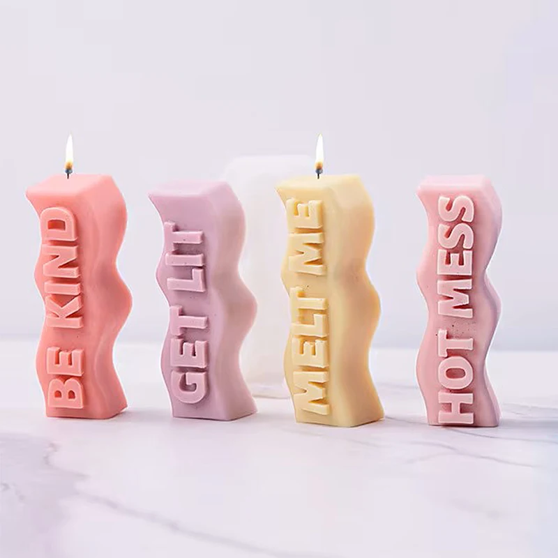 Wave Letter Slogan Candle Sili - Soap Making Recipes recension och pris